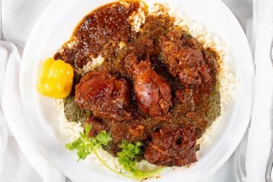 Rice, Dhal and Stew Chicken