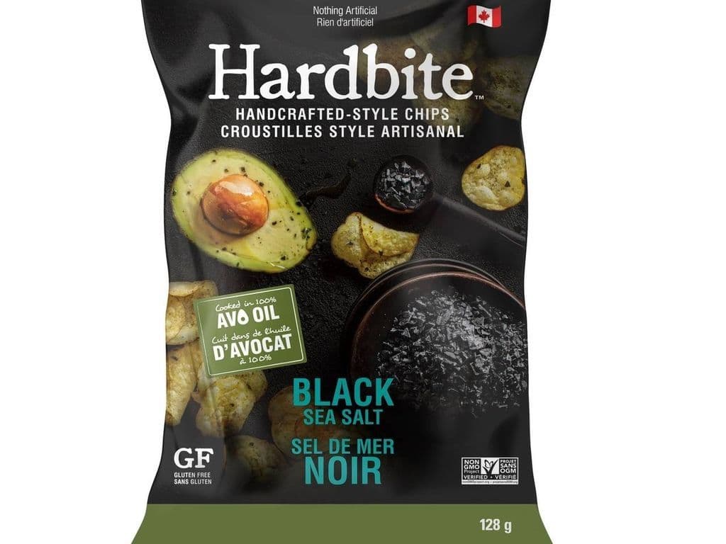 Hardbite Avocado Oil Potato Chips Black Sea Salt (Each 128 gm)