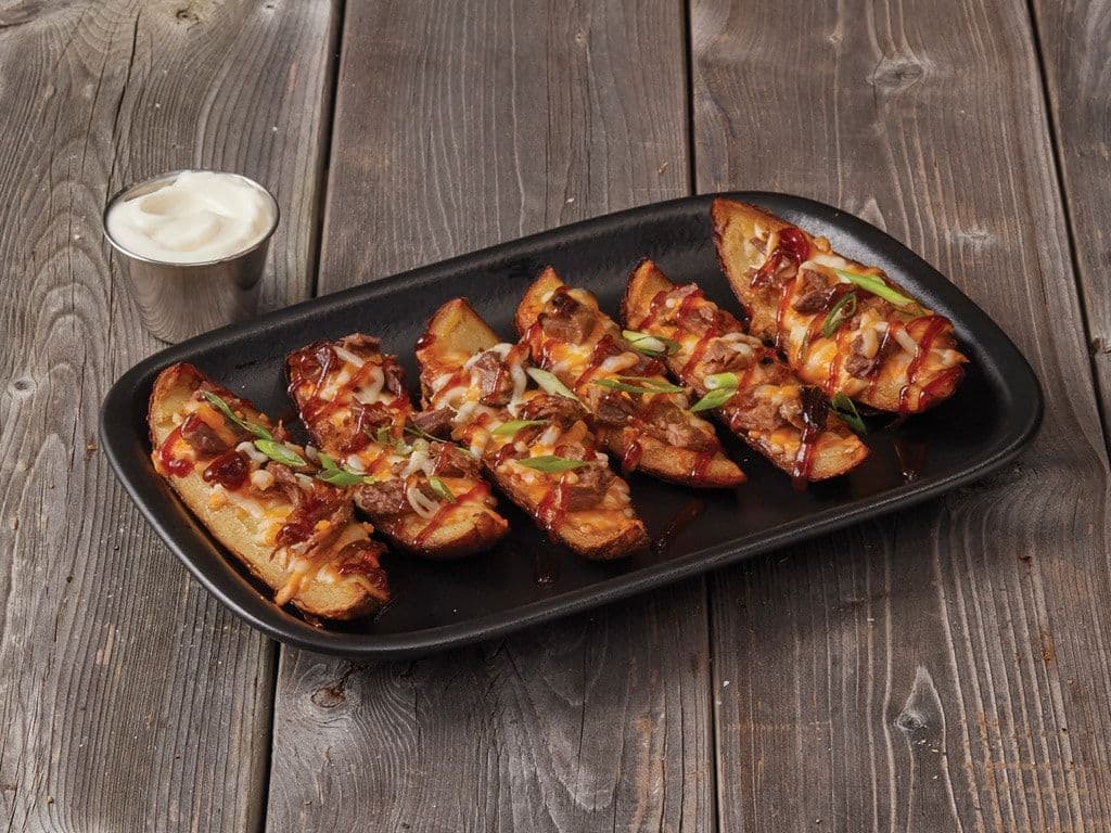 Smoked Brisket Potato Skins