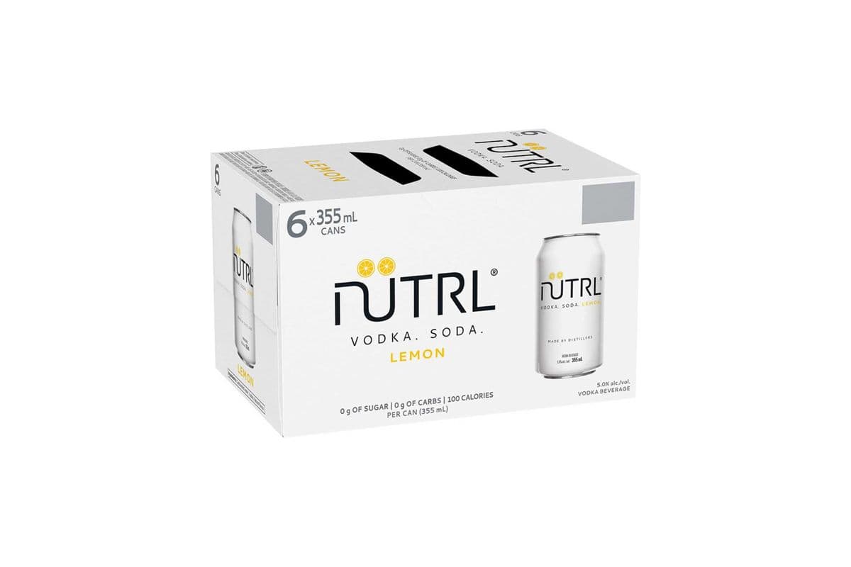 Nutrl Vodka Soda Lemon (6 Cans) (6 x 355ML)