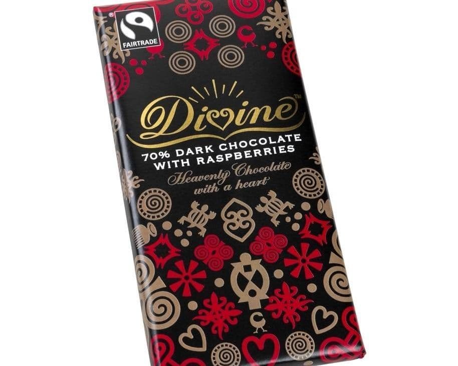 DIVINE DARK CHOCOLATE WITH RASPBERRIES 100G