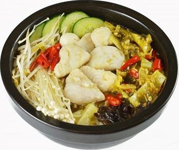 Pickled Cabbage Rice Noodle Soup with Sliced Fish 酸菜鱼米线