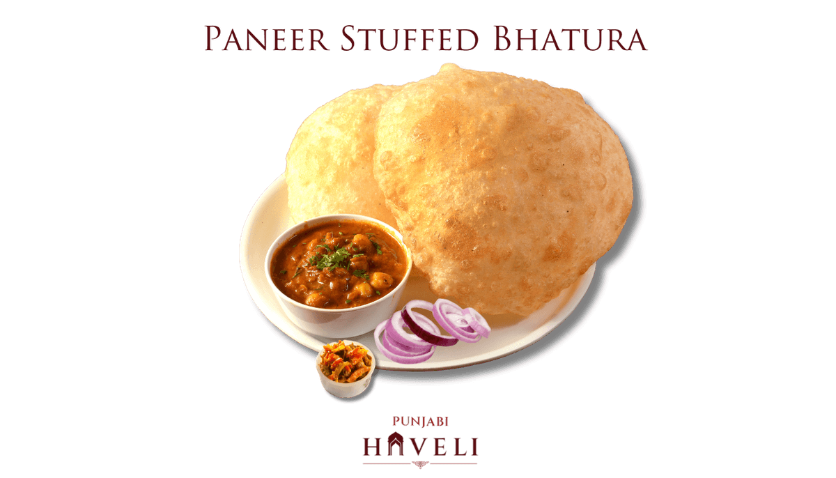 Stuffed Paneer Chana Bhatura