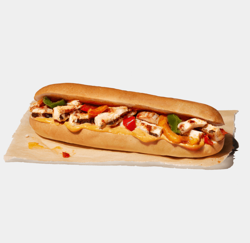 Cajun chicken and peppers baguette / Baguette poulet et poivrons cajun
