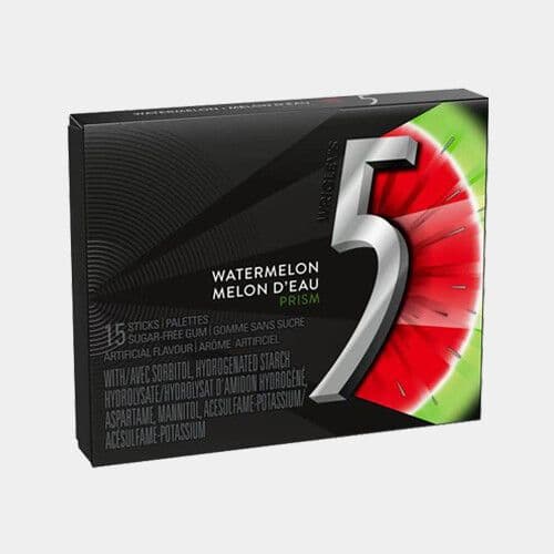 5 Gum Melon d' eau (15 palettes) / 5 Gum Water Melon (15 sticks)