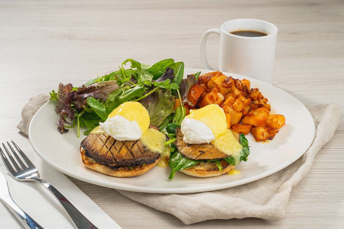 Vegetable Portobello Spinach Benny