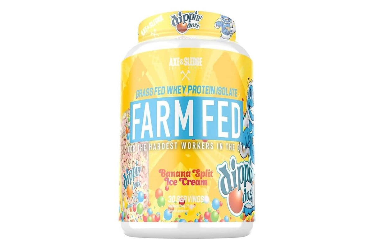Axe and Sledge Farm Fed Dippin Dots Banana Split Protein Powder (840 g)