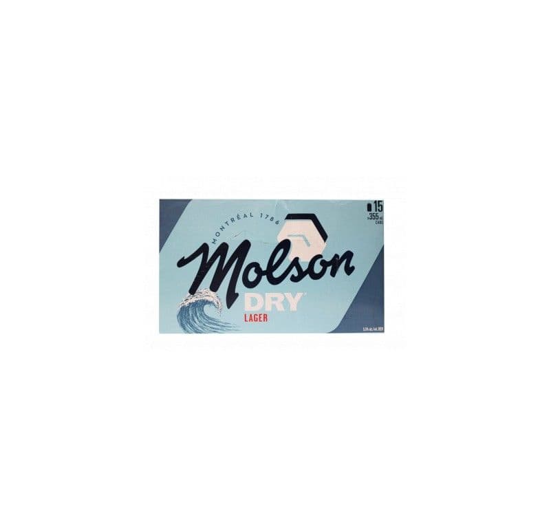 Molson Dry 15 can (15 x 355 ml Can)