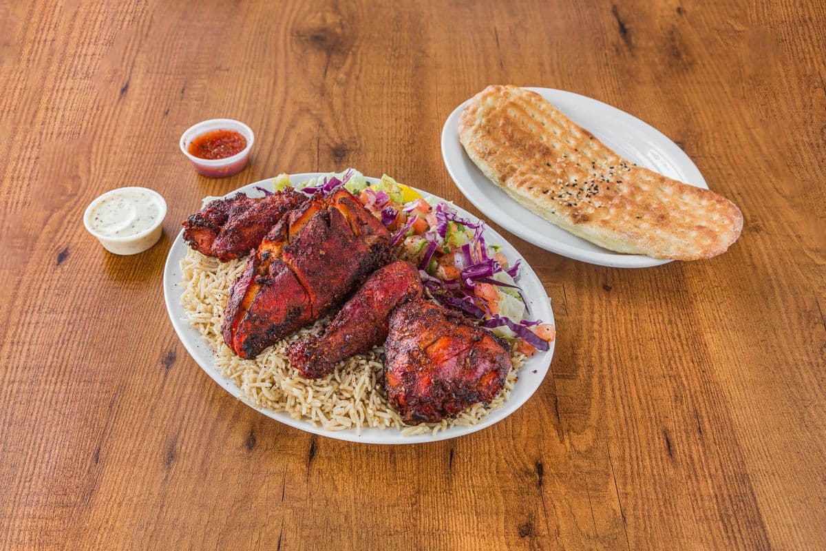 Half Chicken Kabob Dinner