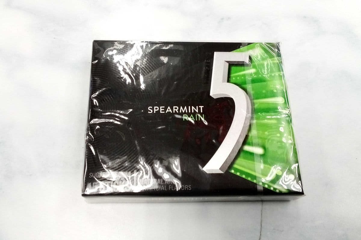 Five Gum Wrigley Rain Spearmint (15 Sticks)