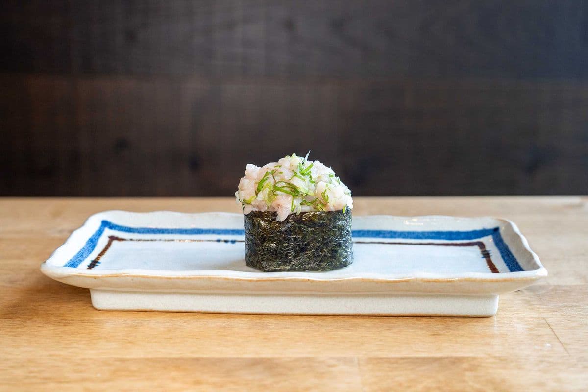 Chopped Toro with Green Onion (Negitoro) Nigiri Sushi (1 pc)