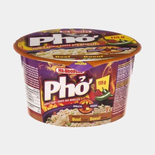 Mr. Noodles Soupe aux nouilles Pho bœuf (115g) / Mr. Noodles Beef Noodle Soup  (115g)