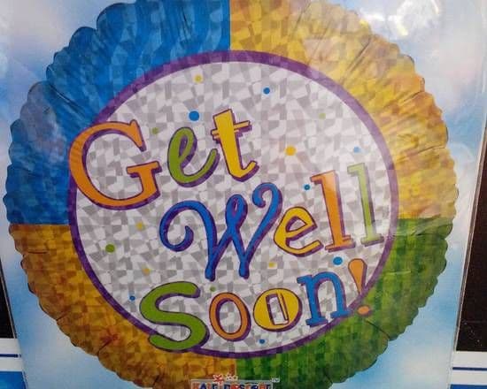 18" Round Foil Balloon - Get Well Soon