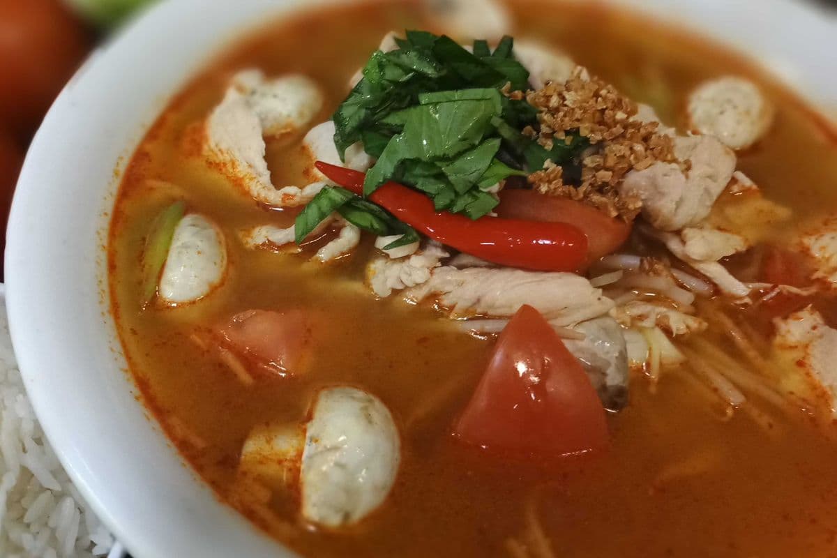 223. Sweet and Sour Tom Yum Chicken Soup with Rice