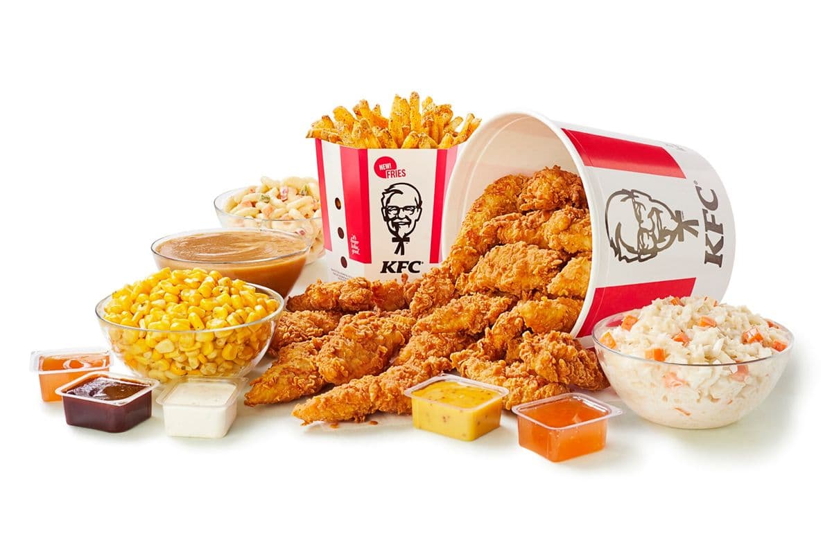 18-Piece Crispy Strips Bucket and 5 Large Sides