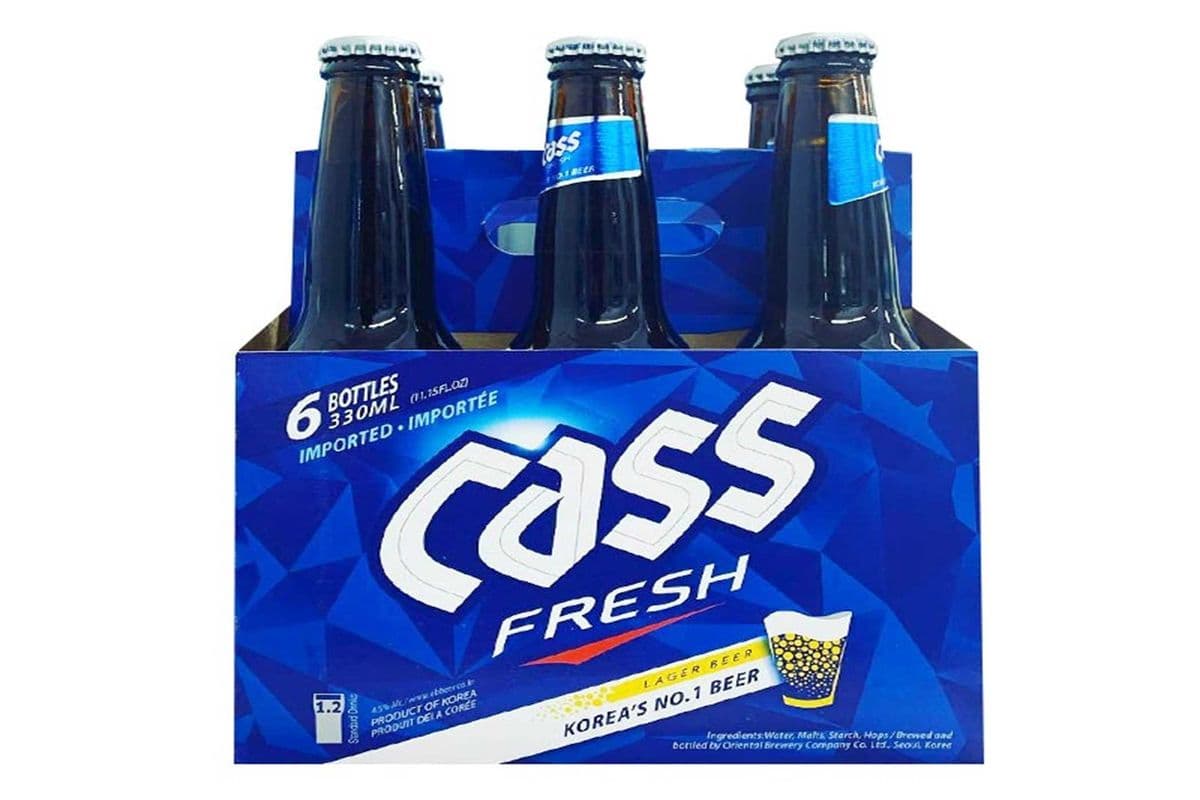 CASS FRESH KOREAN BEER 6 BOTTLES (6 x 330 ML)