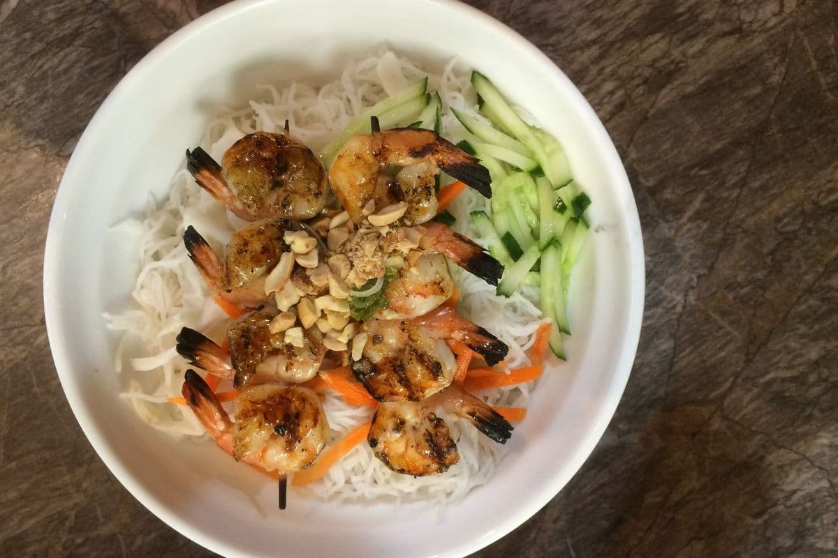 B69. Grilled Shrimp on Vermicelli Bowl/ Bun Tom Nuong