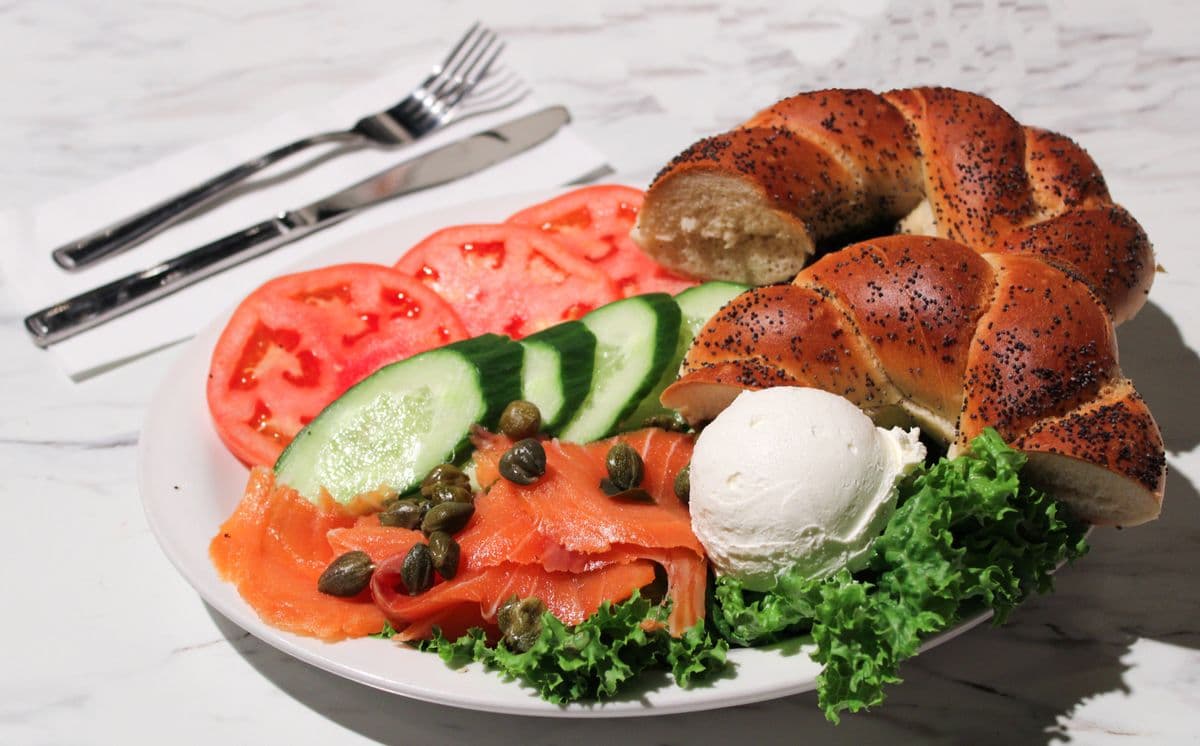 Lox and Cream Cheese Bagel