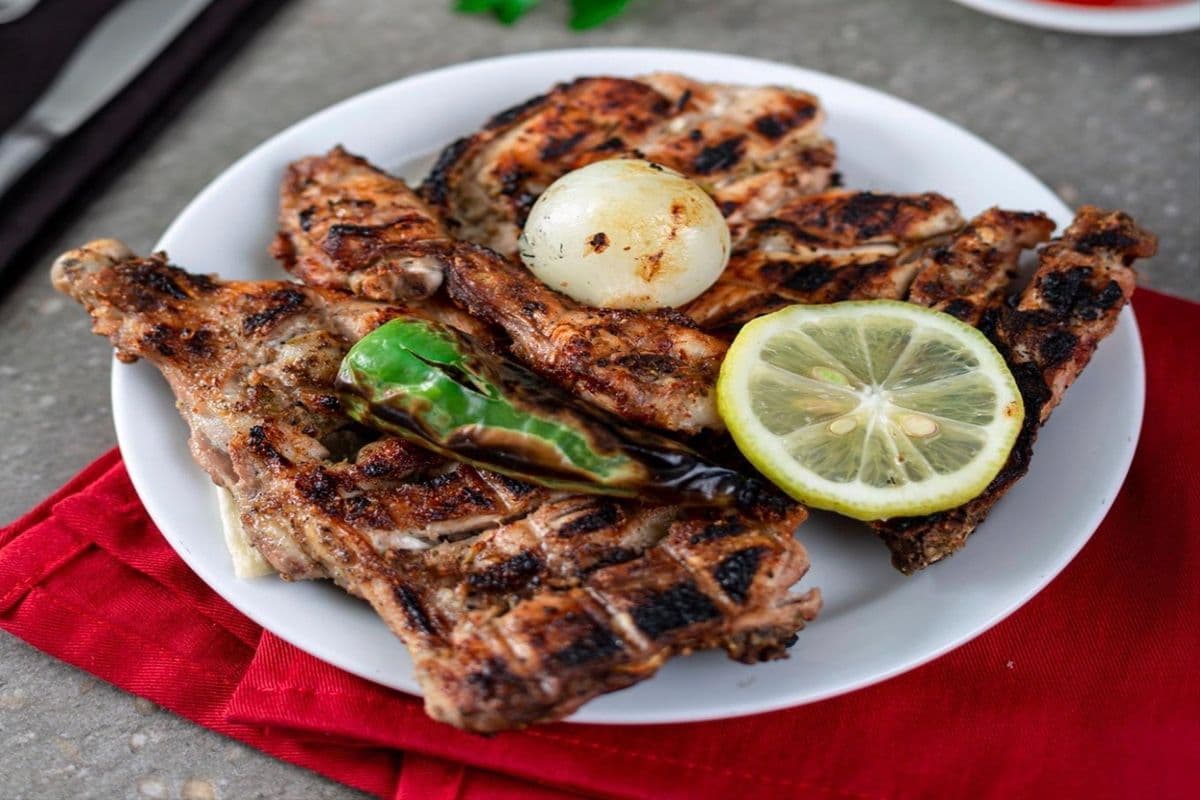 Whole grilled chicken