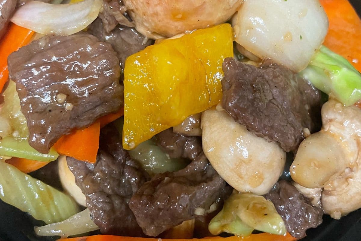81. Beef with Mushrooms and Vegetables
