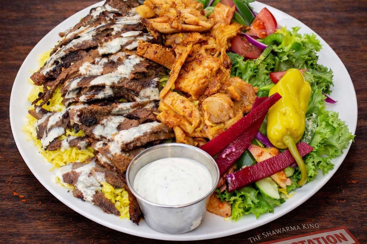 Donair and Shawarma with Rice Plate