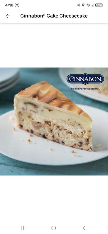 Cinnabon® Cake Cheesecake