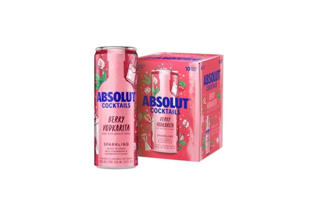 Absolut Berry Vodkarita Cocktail (4 x 355 ml)