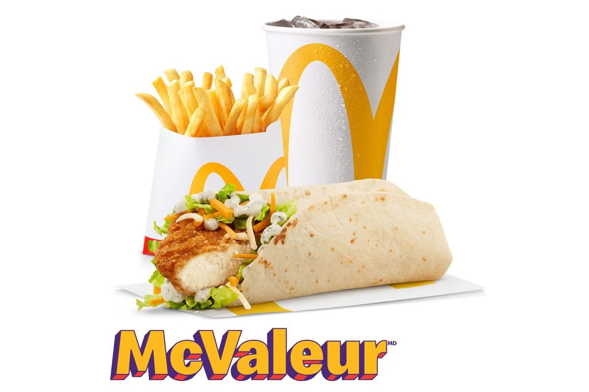 Trio McValeur Wrap-éclair poulet croust sauce Ranch [560-710 Cal]