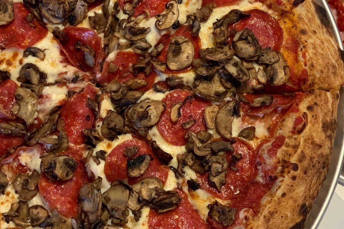 Pepperoni and Mushroom Big Love Pizza