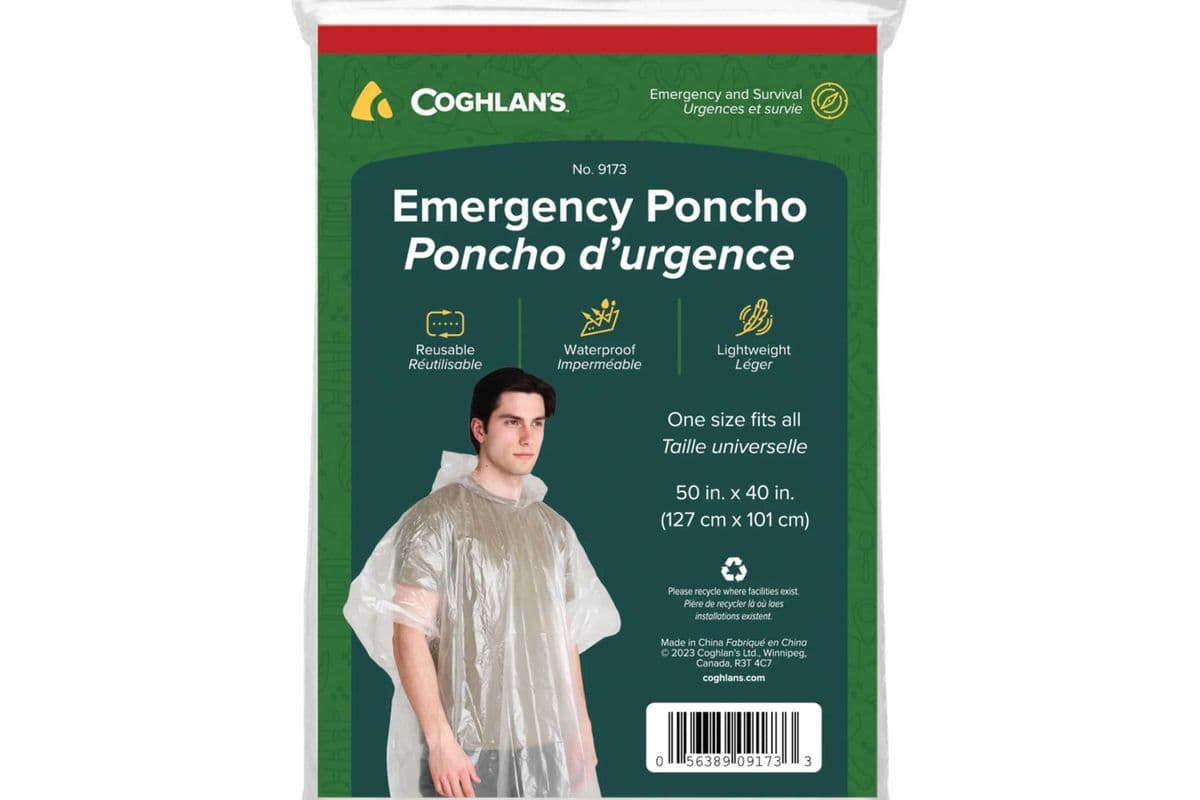 Coghlan's Lightweight & Waterproof Hooded Emergency Poncho