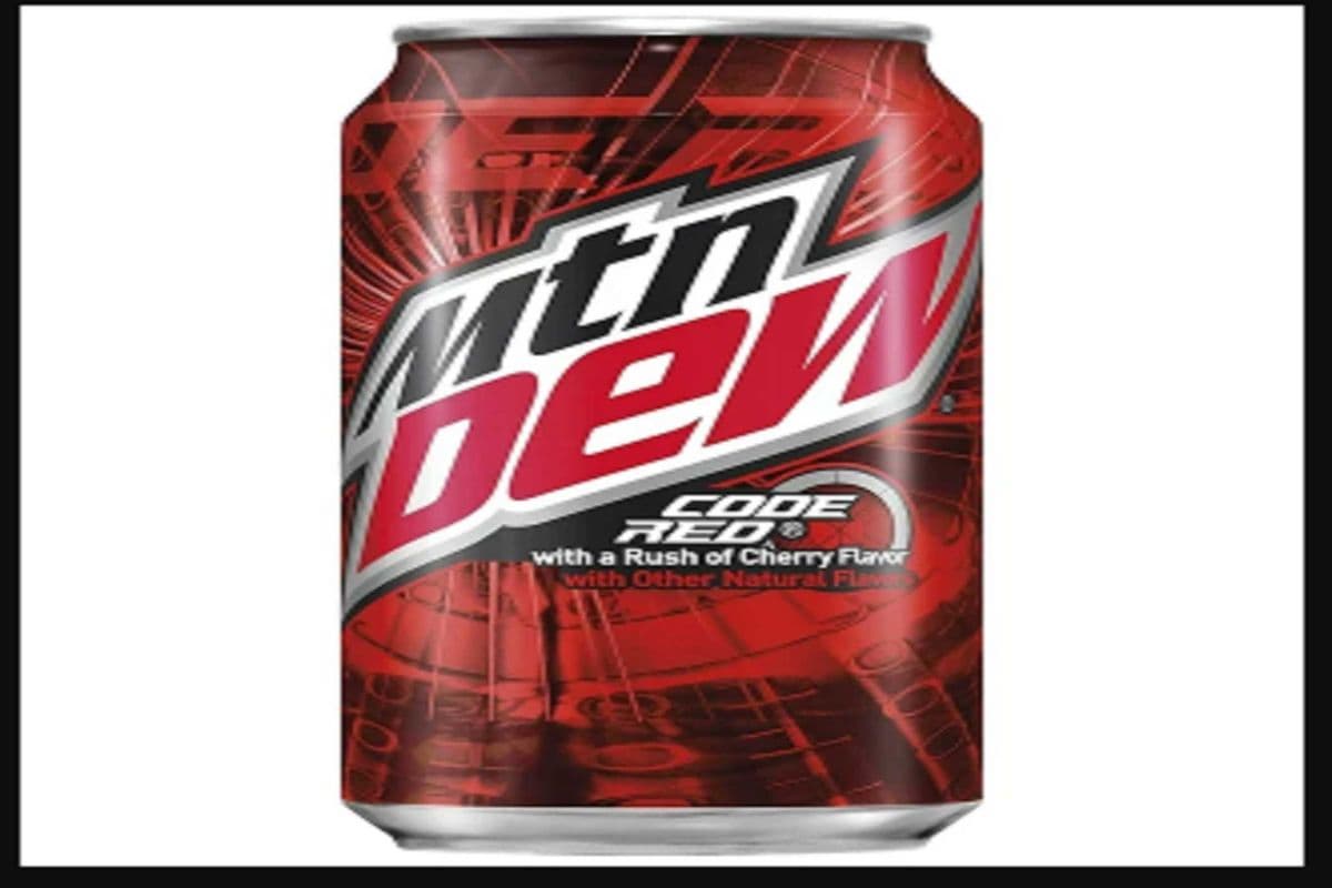 Mountain Dew Code Red Cherry Flavored Soda Pop USA Product (355 ML)