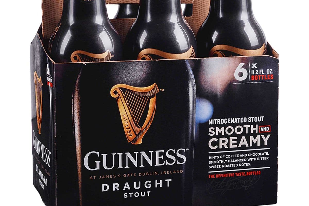 Guinness draught stout 6 bottle (6 x 330ml bottles )