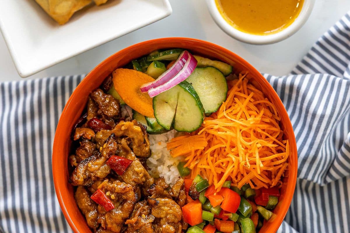 Peanut Satay Rice Bowl