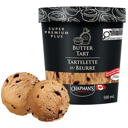 Chapman's Super Premium Créme Glacée Tartlette a Beurre 500ml/ Chapman's Super Premium Ice Cream Butter Tart 500ml
