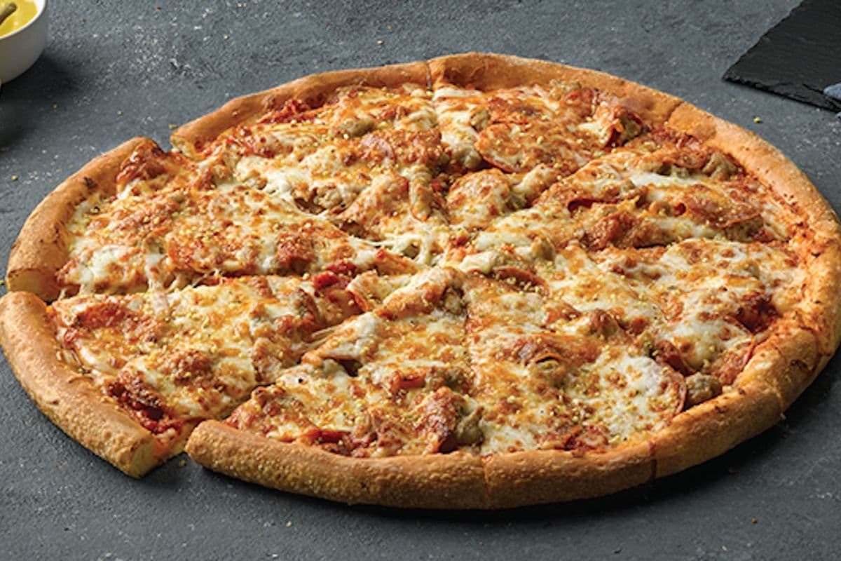 Large Pepperoni, Sausage & Six Cheese Pizza