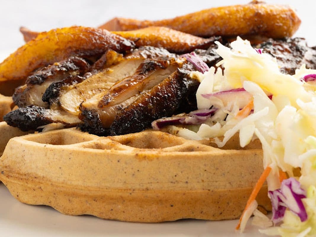Jerk Chicken Waffles