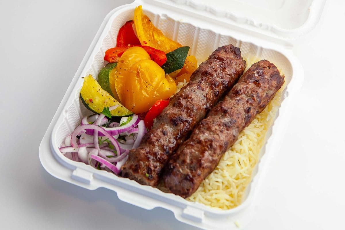 Beef and Pork Lula Kebab Meal