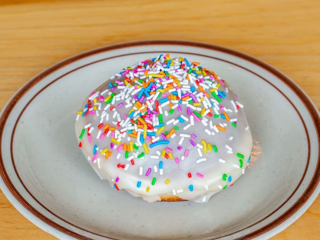 Rainbow sprinkle doughnut