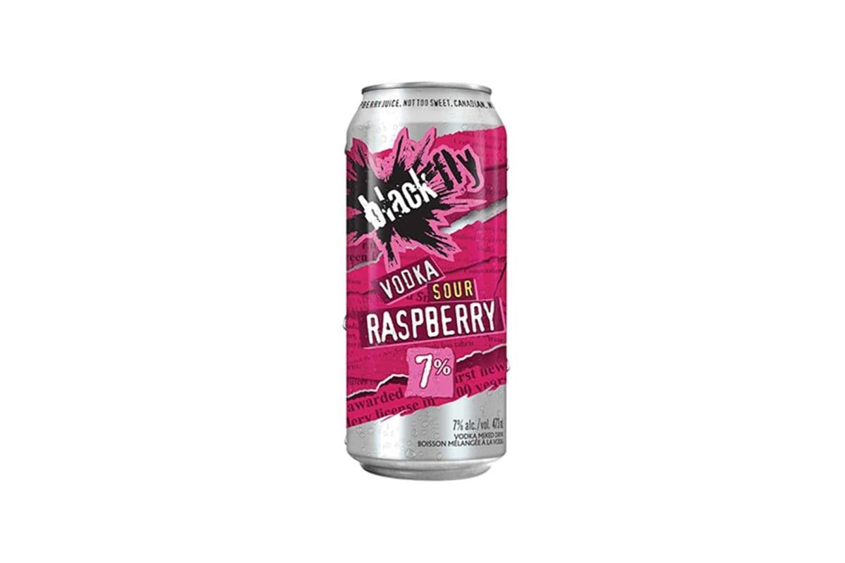 Black Fly- Vodka Sour Raspberry Tall Can (1 x 473ml)