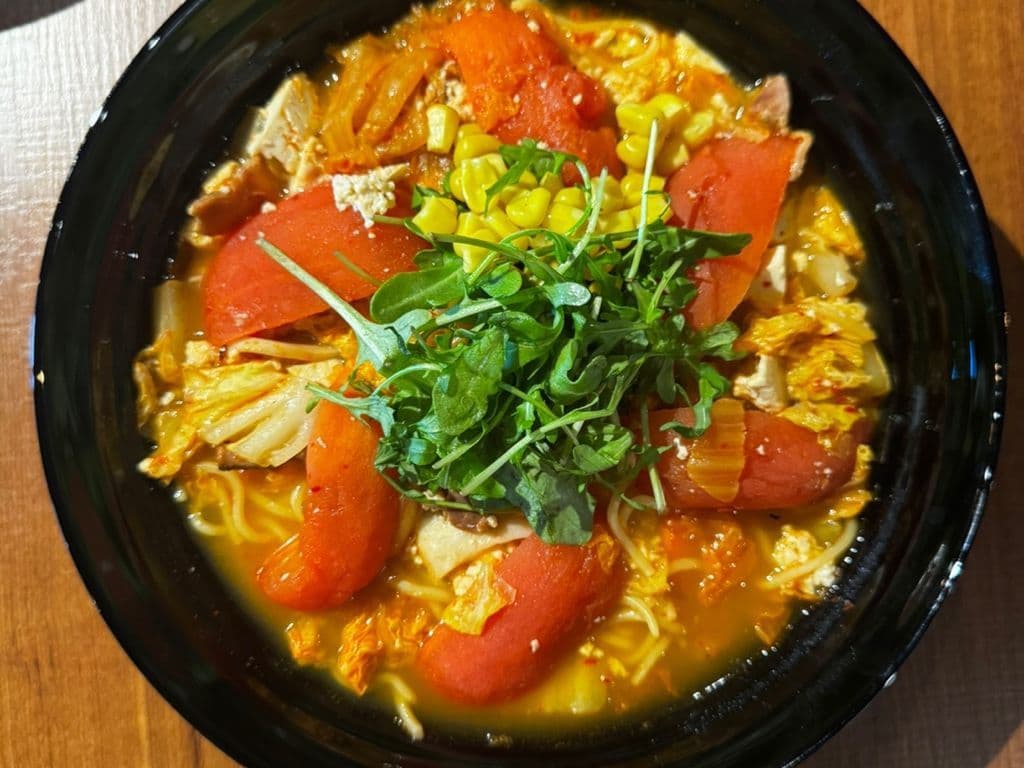 Tomato Kimchi Tofu Ramen