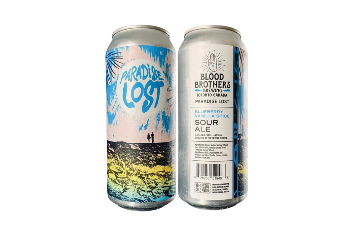 Blood Brothers Paradise Lost Blueberry Vanilla Spice Sour Ale (473ML) (1 x 473ML)
