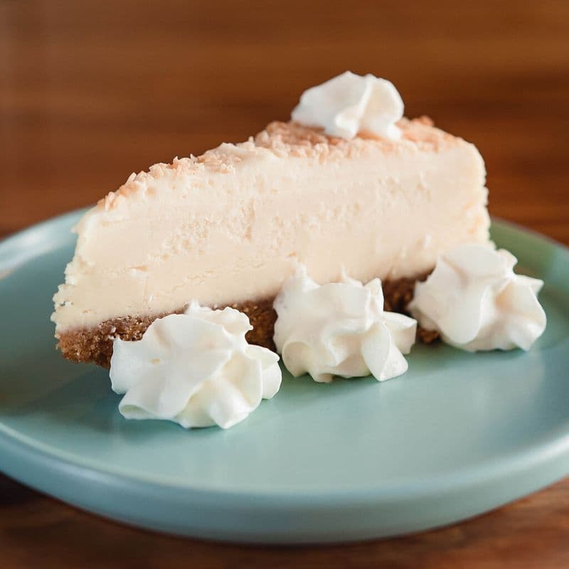 Coconut Cream Pie Cheesecake Slice