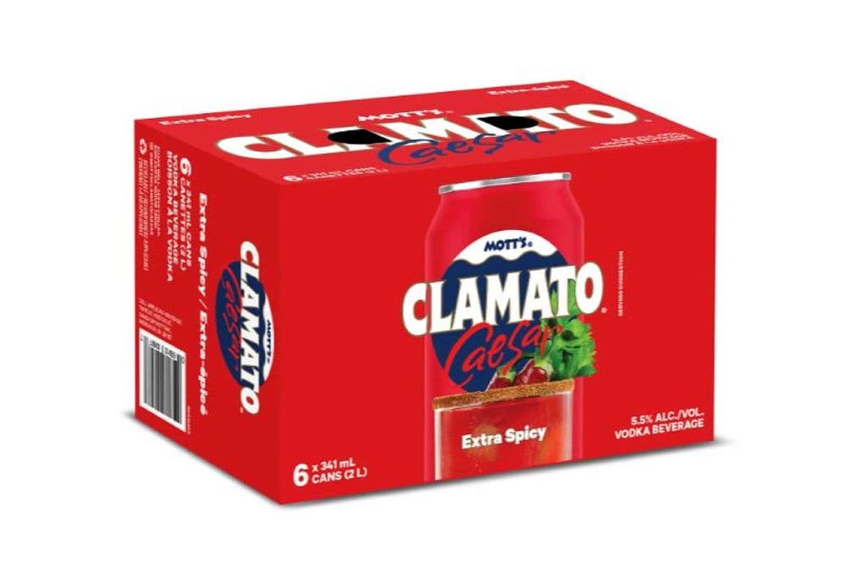 MOTT'S CLAMATO CAESAR EXTRA SPICY (6 x 341 ML)