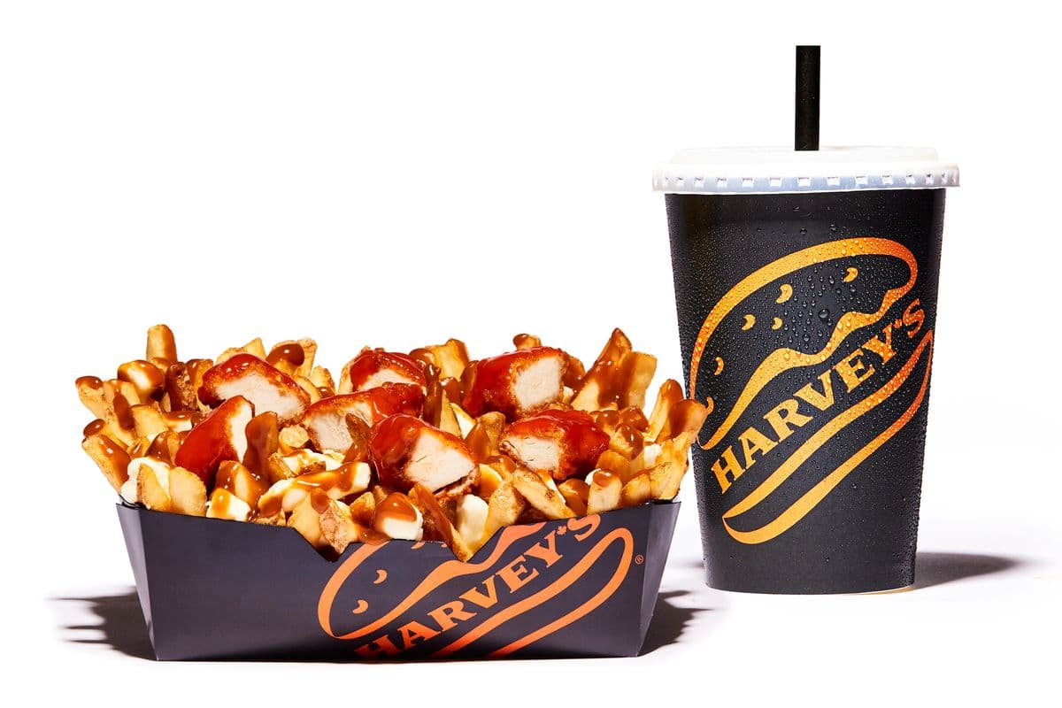 Large Buffalo Chicken Poutine with 20 oz Soft Drink