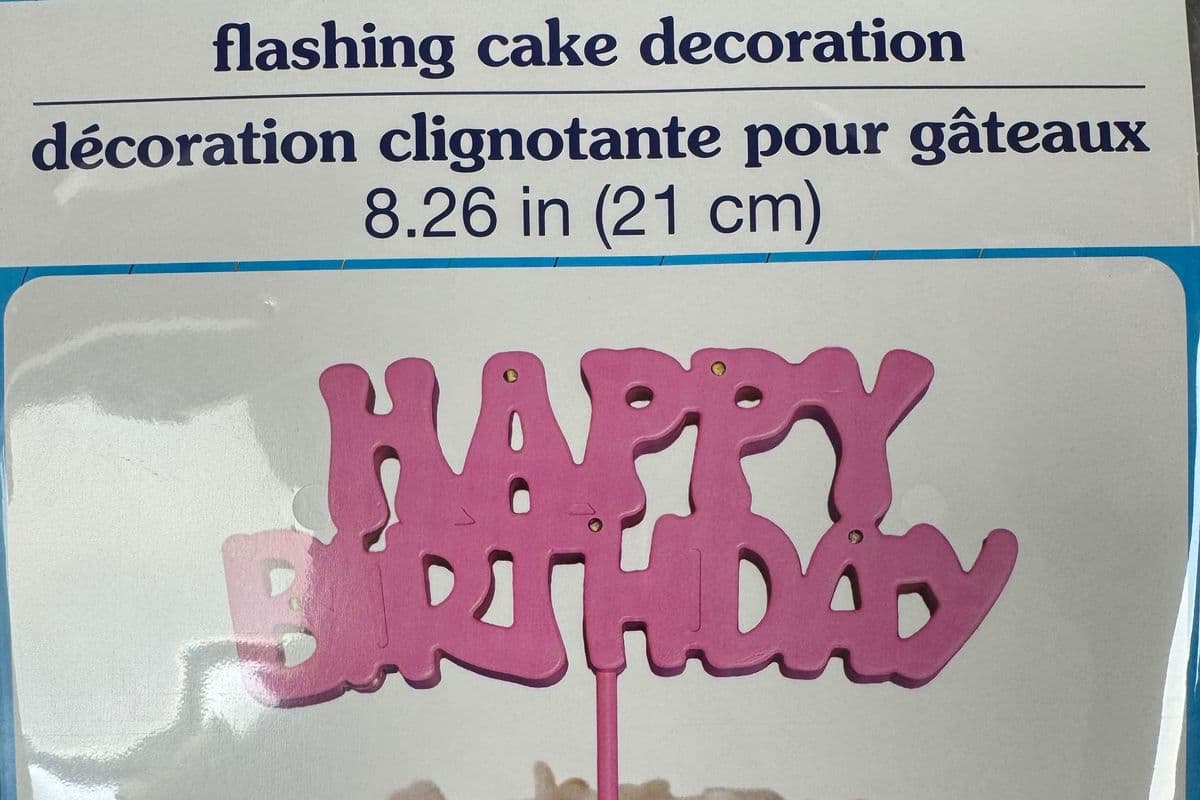 Happy Birthday Flashing Cake Decoration