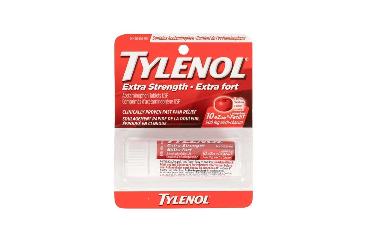 Tylenol Extra Strength 500mg 10 Tablets