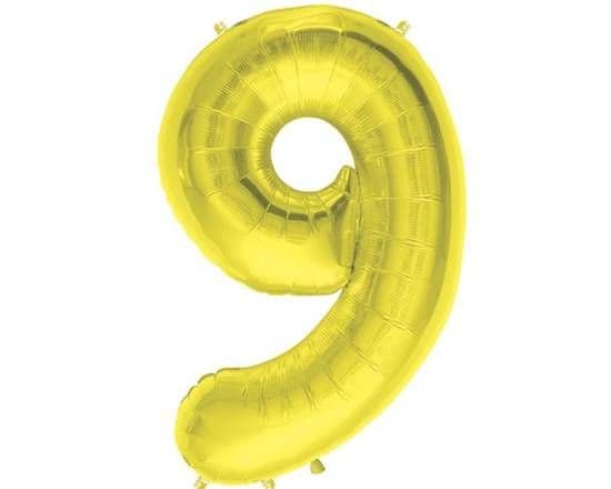 34" Gold Foil Balloon #9