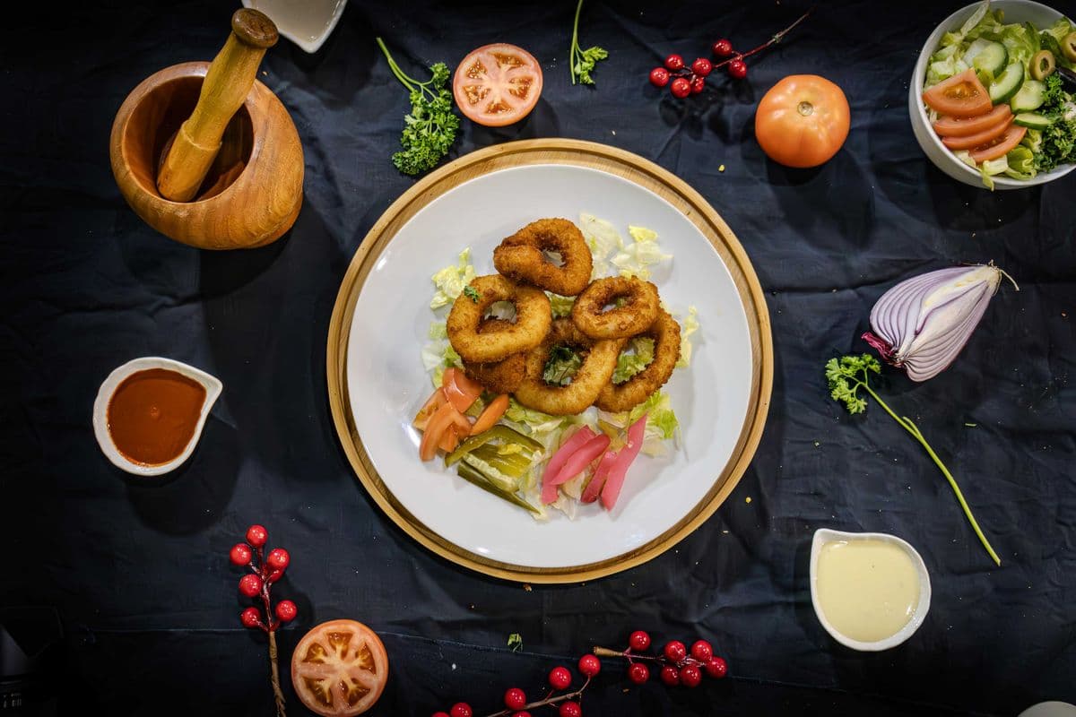 Side Calamari with Tahini (7 pcs)