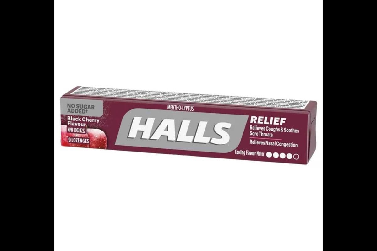 Halls black cherry no sugar