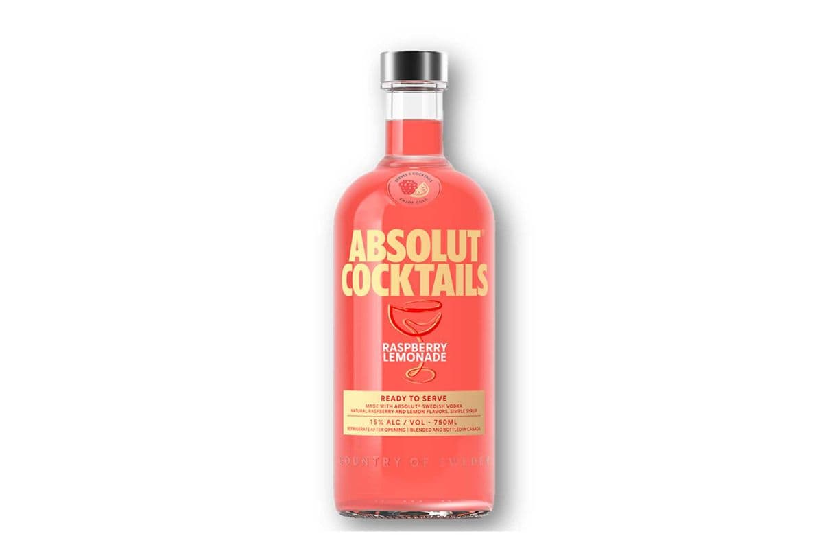 Absolut Vodka Raspberry Lemonade Cocktail-750ml (1 x 750ml)